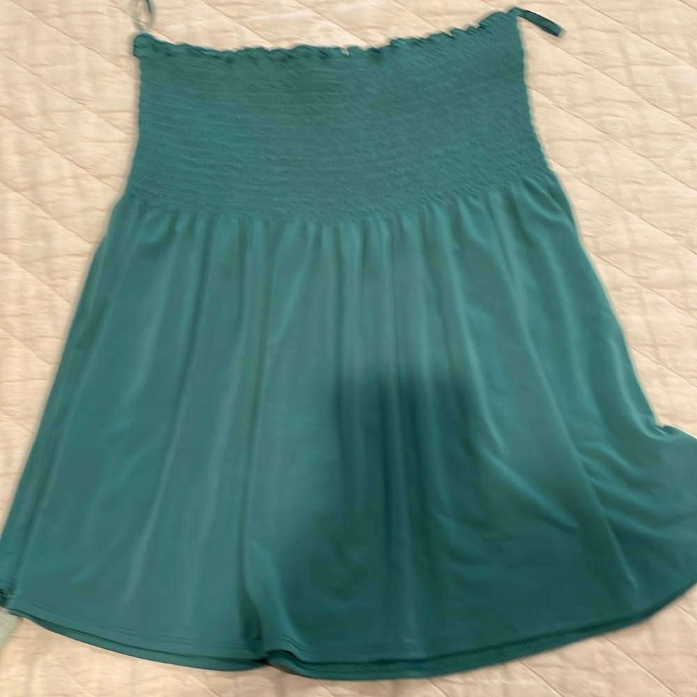 Bcbg green smock tube top